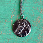Madonna & Child Stainless Steel Medal Necklace – Gold or Silver