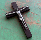 5” Pewter and Wood Crucifix