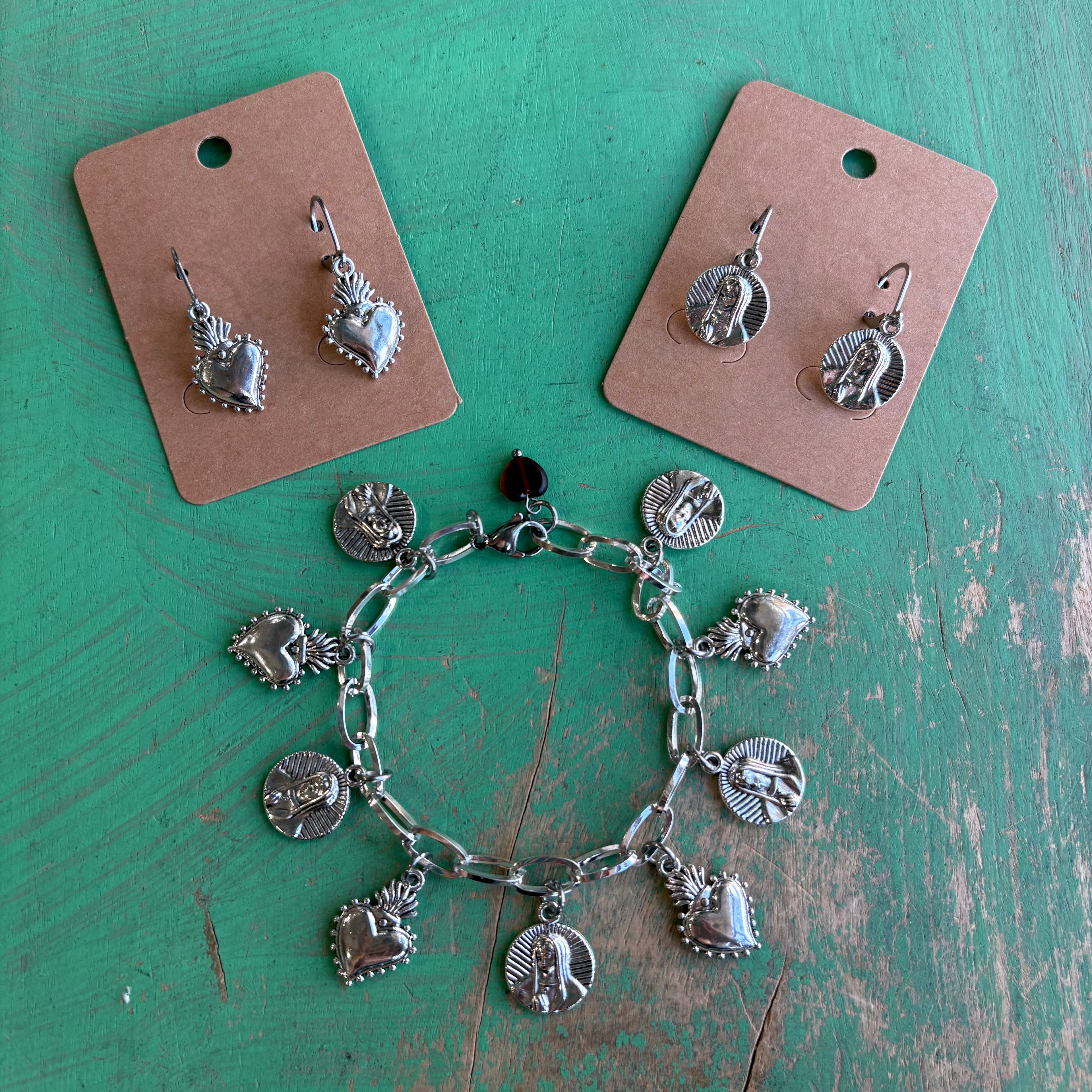 OLG Sacred Heart Charm Bracelet or Earrings