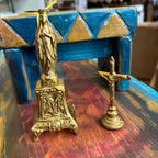 Small Gold Mary on Pedestal
