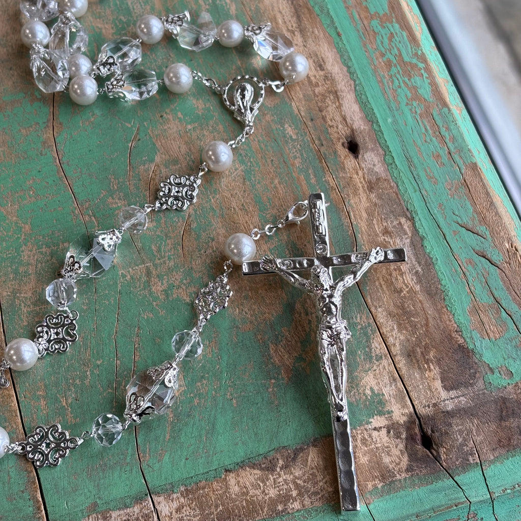 Silver and Crystal Wedding Lasso