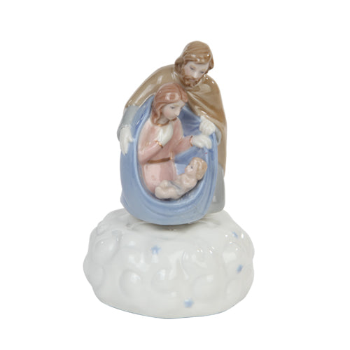 Porcelain Holy Family Music Box