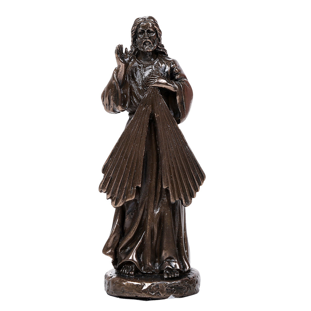 4" Bronze Divine Mercy Statue