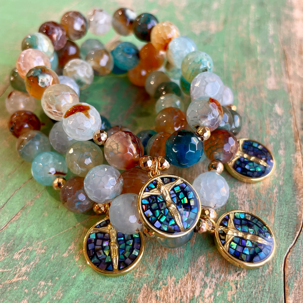 Mosaic Crucifix Bracelet, Earrings or Necklace