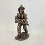 Fireman Rescue Child Statue