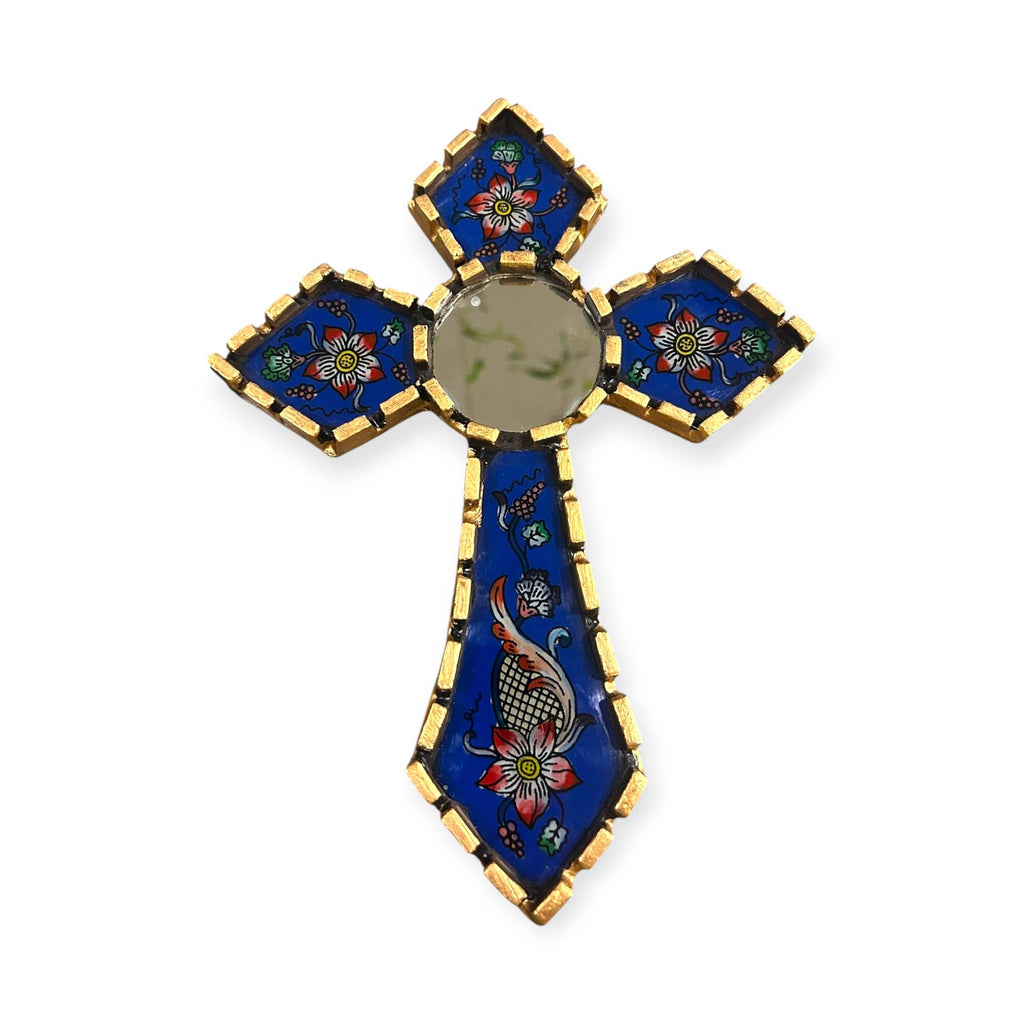 Handmade Peruvian Cross Mirror, Home Wall Decor