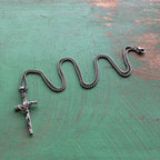 Stainless Steel Crucifix Rolo Chain Necklace for Men