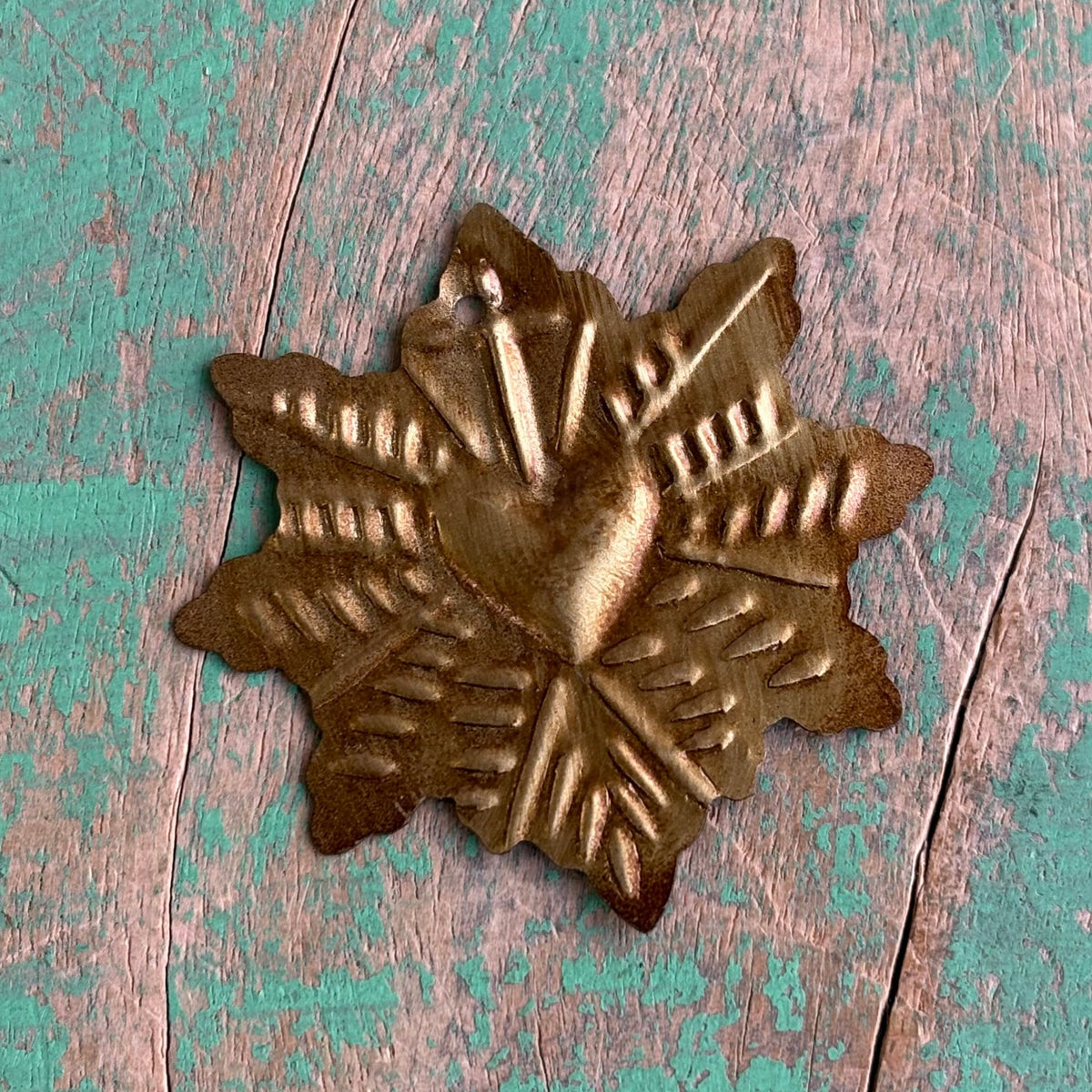 Brass Sacred Heart Medallions