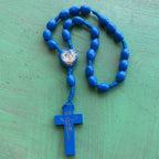 Our Lady of Fatima Peace Chaplet – 21 Wood Beads – Pink or Blue