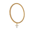 RACHEL | Pearl Charm and Gold Filled Ball Beads Bracelet