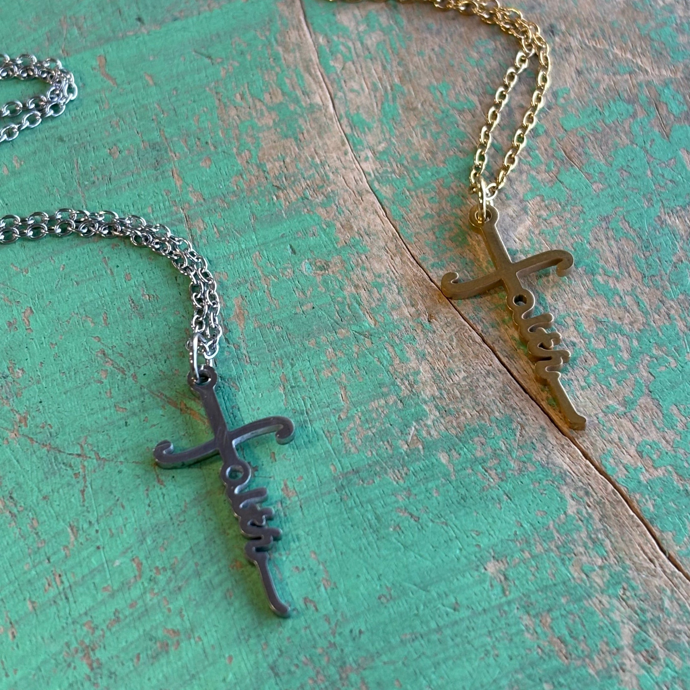 Stainless Steel Faith Cross Necklace