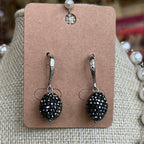 Pave Pearl CZ Clasp Necklace or Earrings