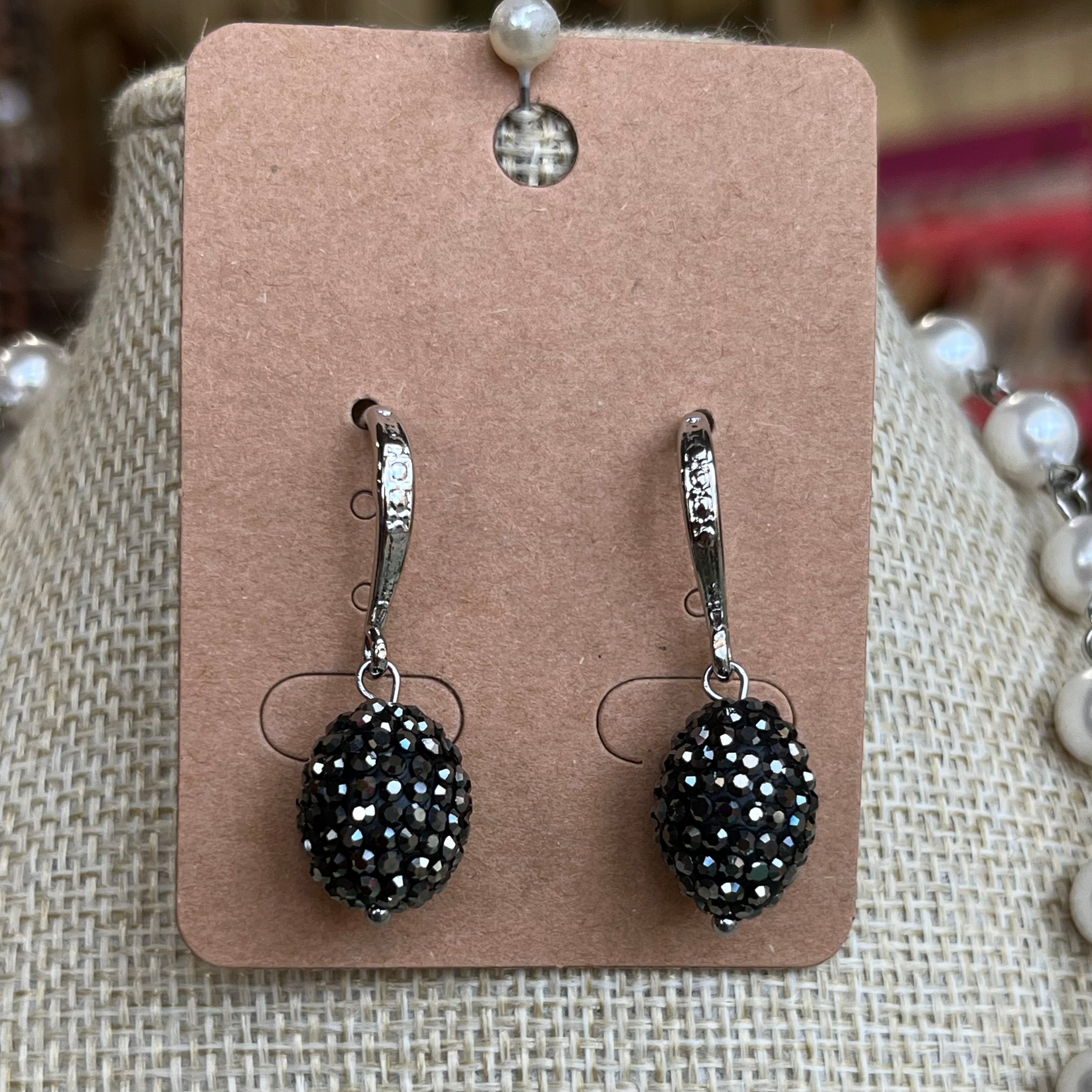 Pave Pearl CZ Clasp Necklace or Earrings