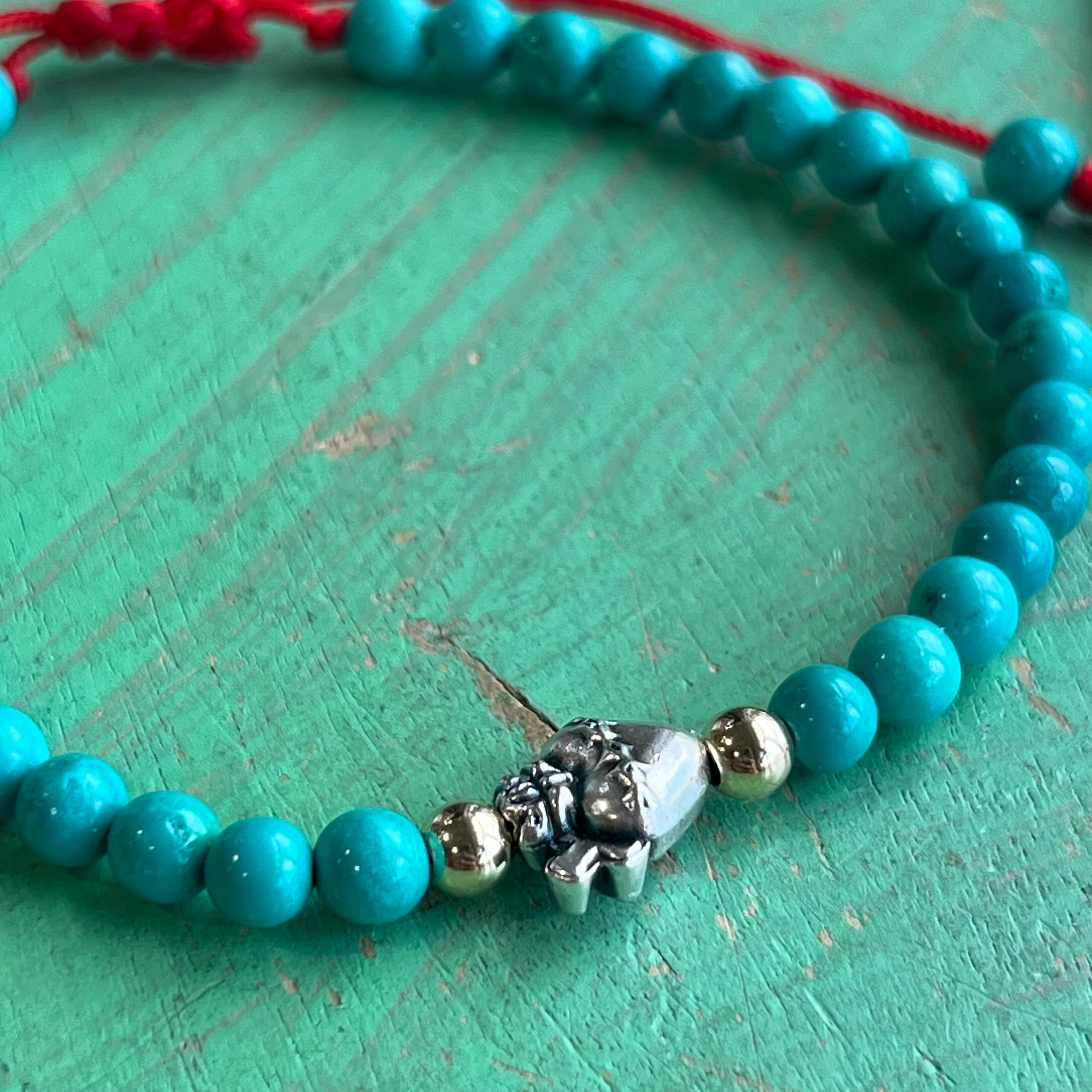 Mini Sacred Heart Turquoise Bracelet or Earrings
