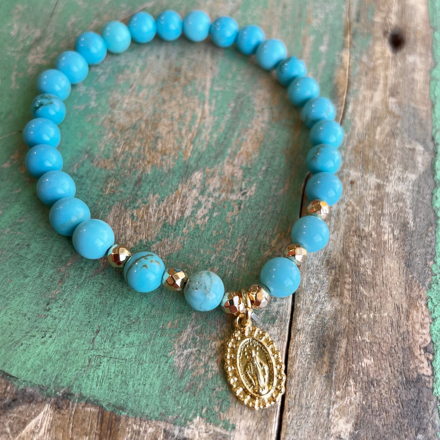 Mini Turquoise Gold Bracelets