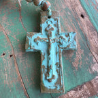 Green Turquoise Big Clay Rosary
