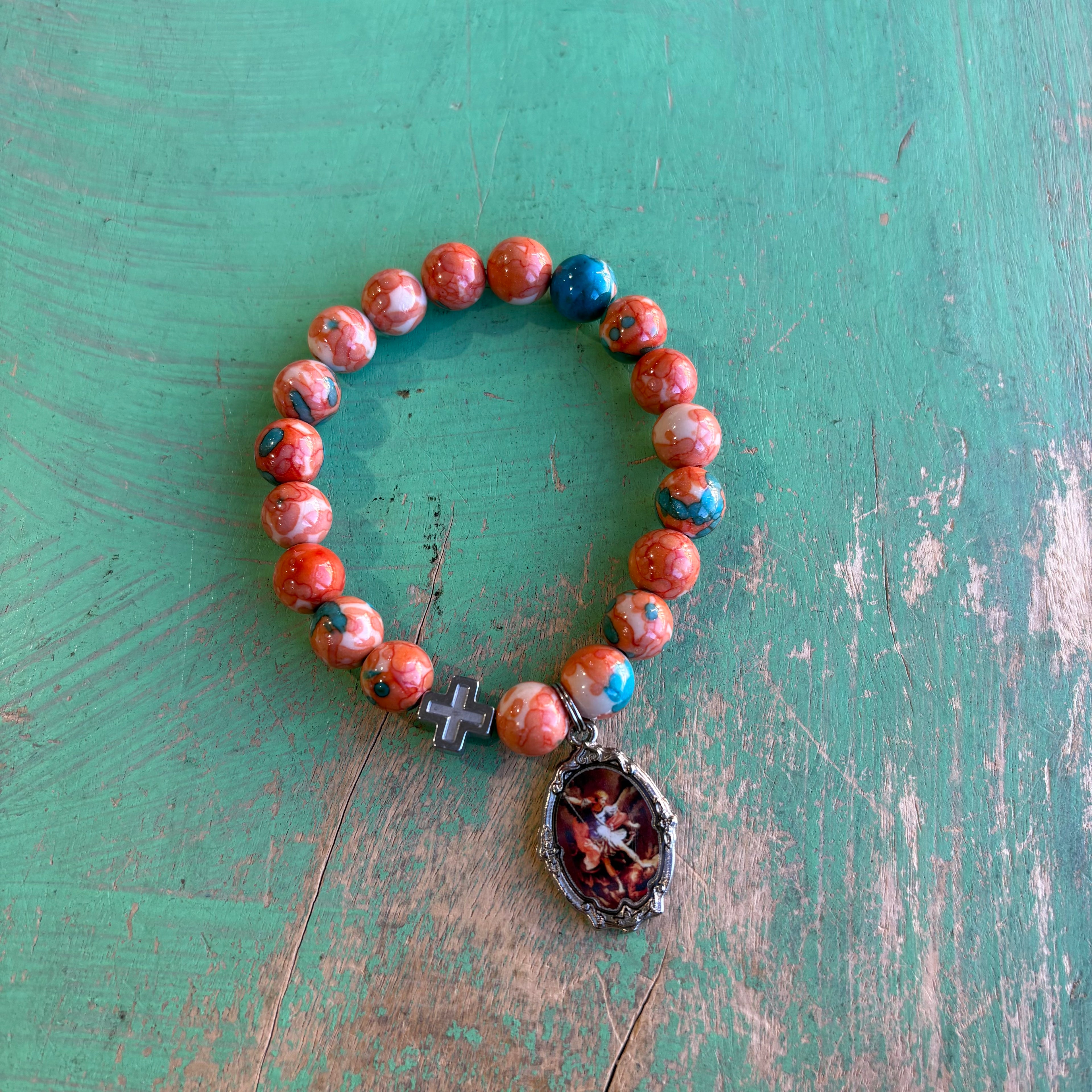 Marbled St Michael Bracelet