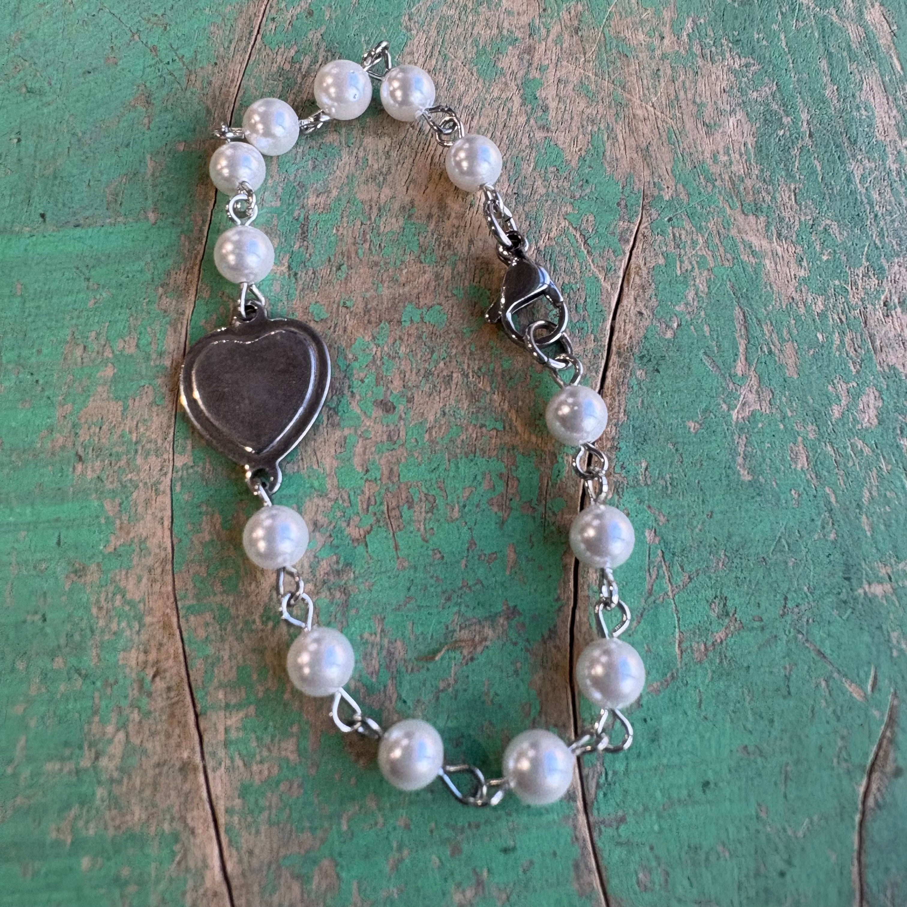 Simple Shell Pearl Heart Necklace, Bracelet or Earrings