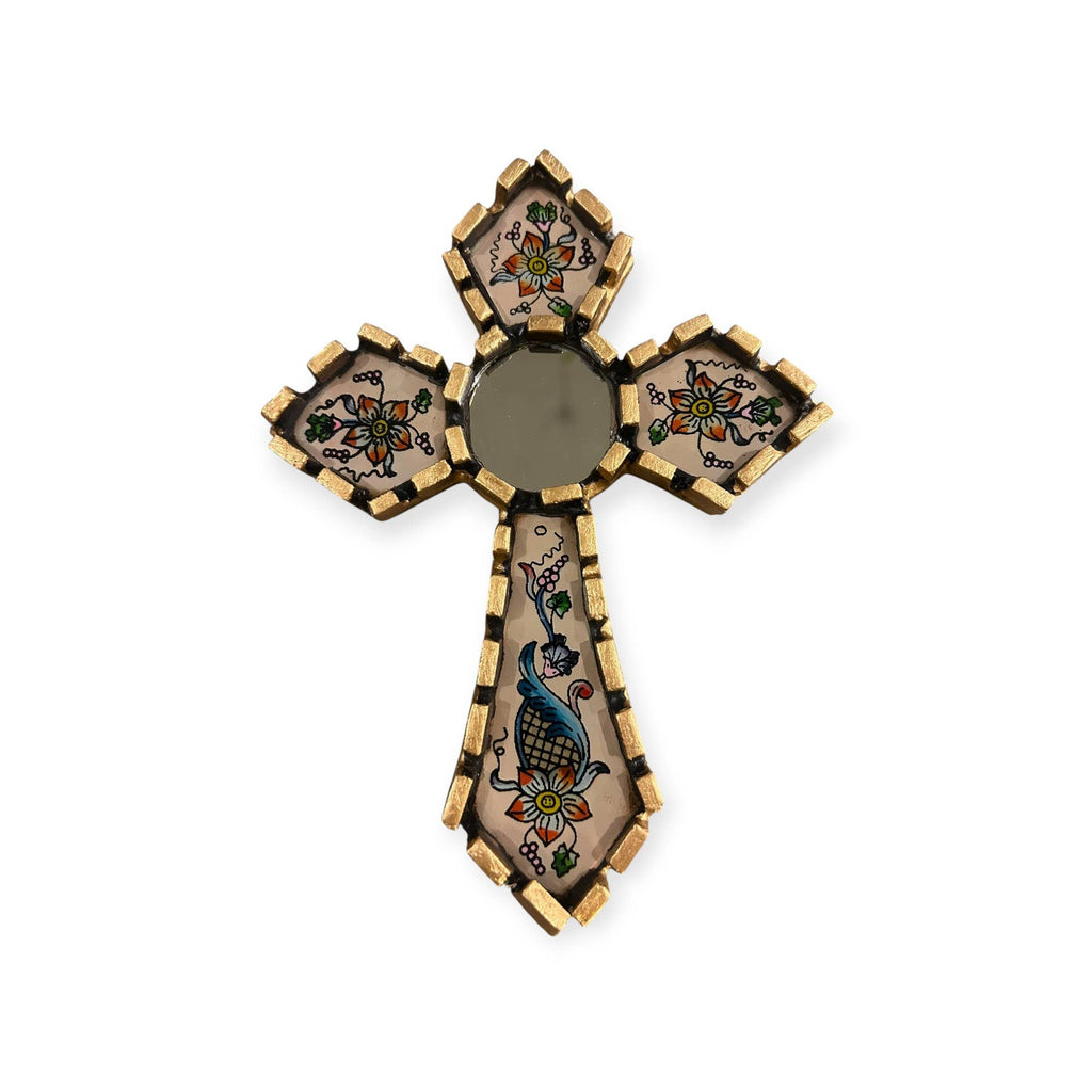 Handmade Peruvian Cross Mirror, Home Wall Decor