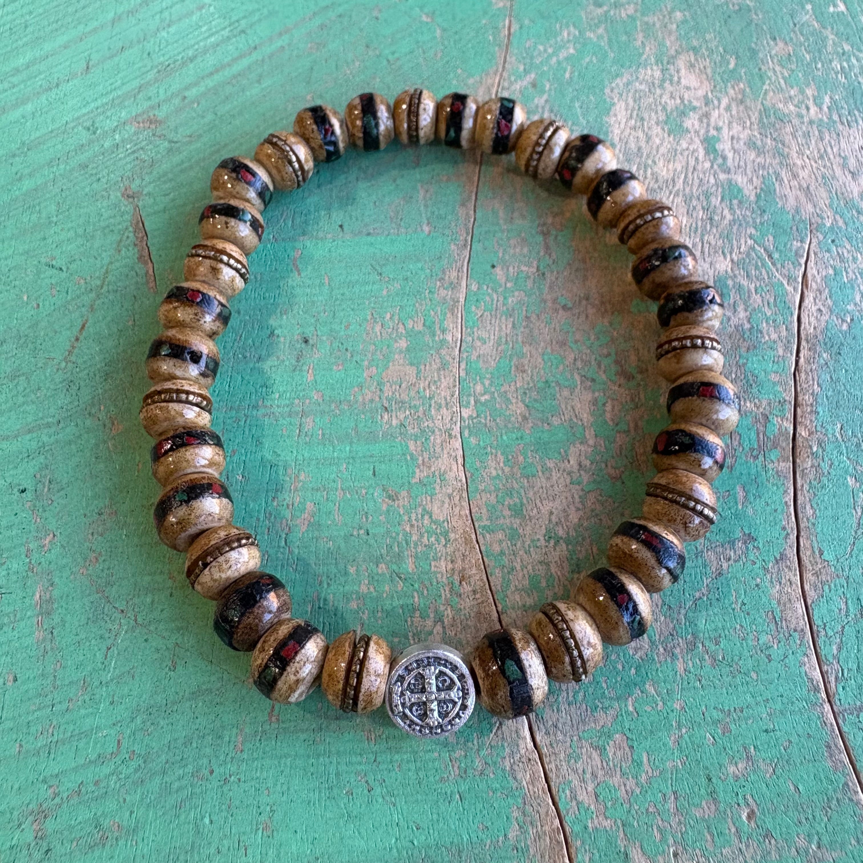 Men Of Faith Brown Prayer Bracelet