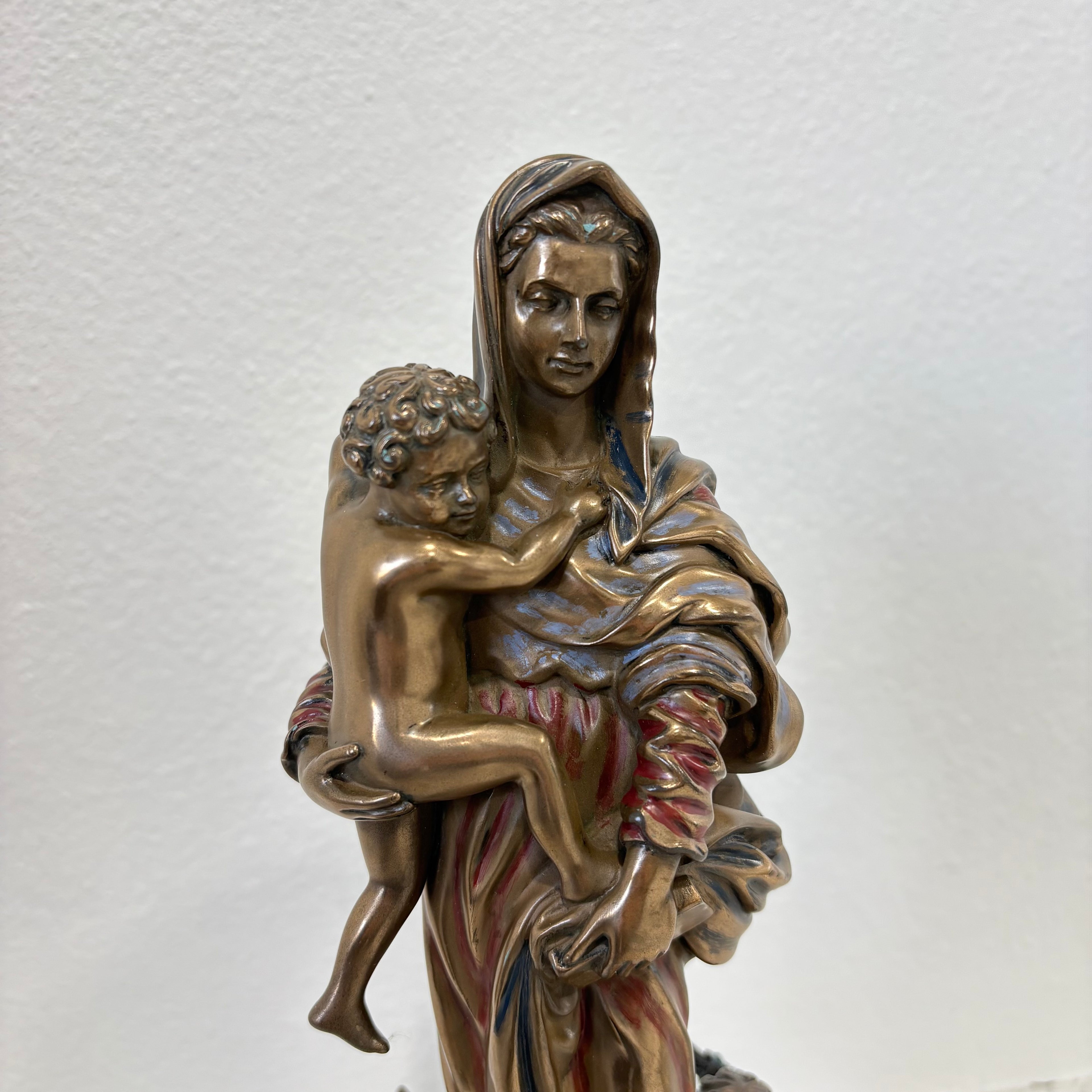 Madonna By Del Sarto Statue