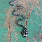 Heart-Centered Cross Necklace – Stainless Steel