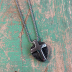 Bold Shield Chain Necklace