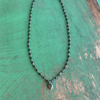 Sterling Silver Hematite Necklace with Dainty Heart