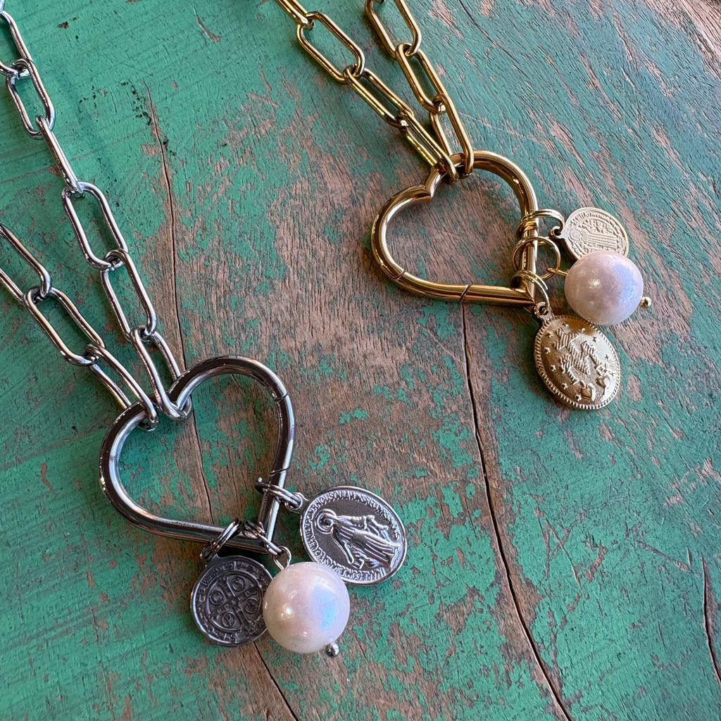 Pearl Of Wisdom Paperclip Chain Necklace