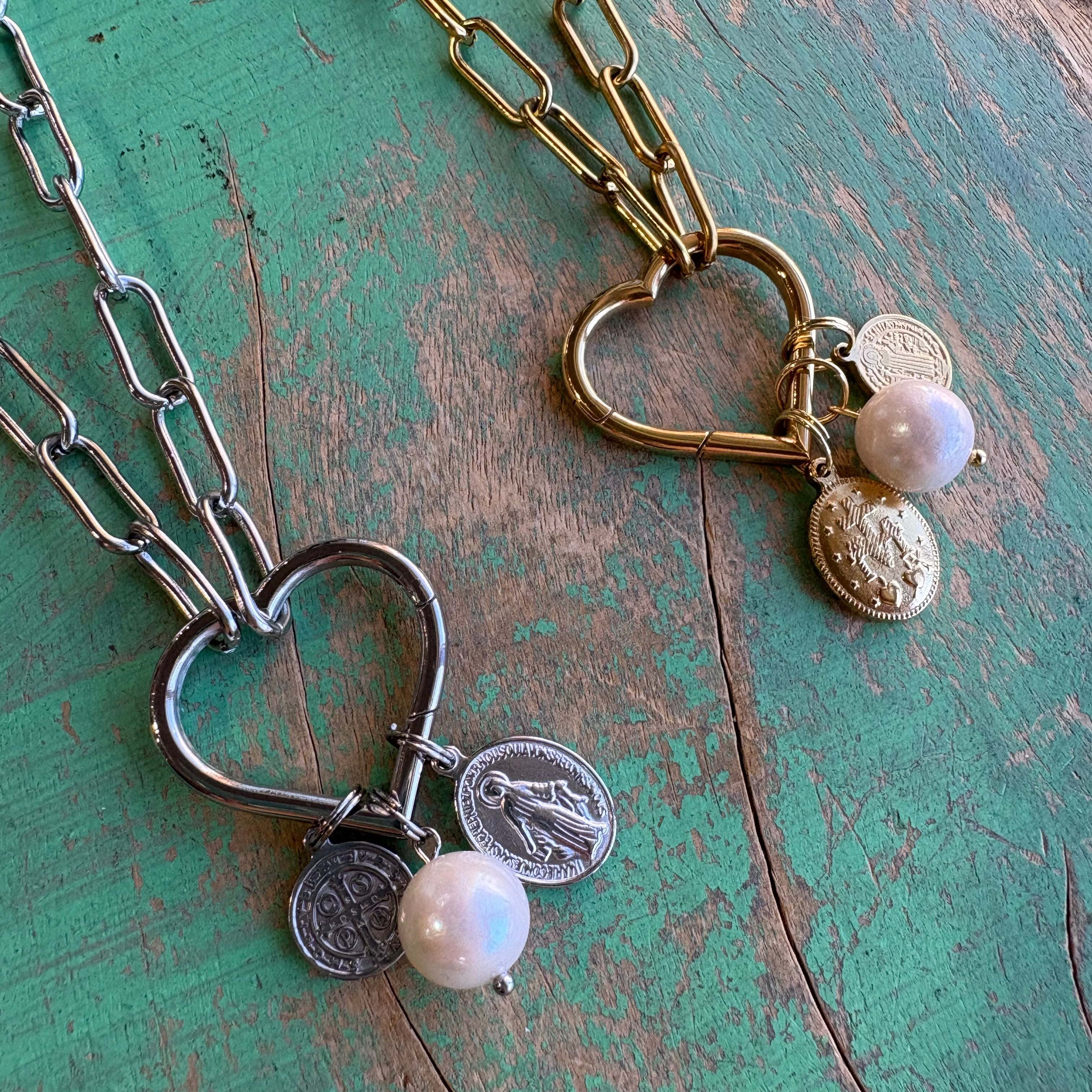 Pearl Of Wisdom Paperclip Chain Necklace