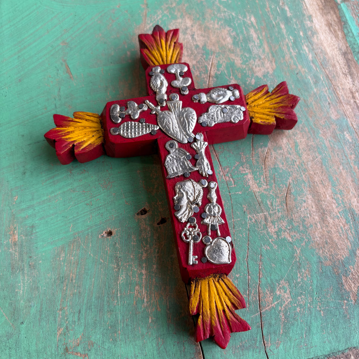 Milagros Flames Cross