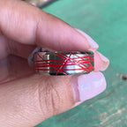 Stainless Steel 40 Stripes Ring