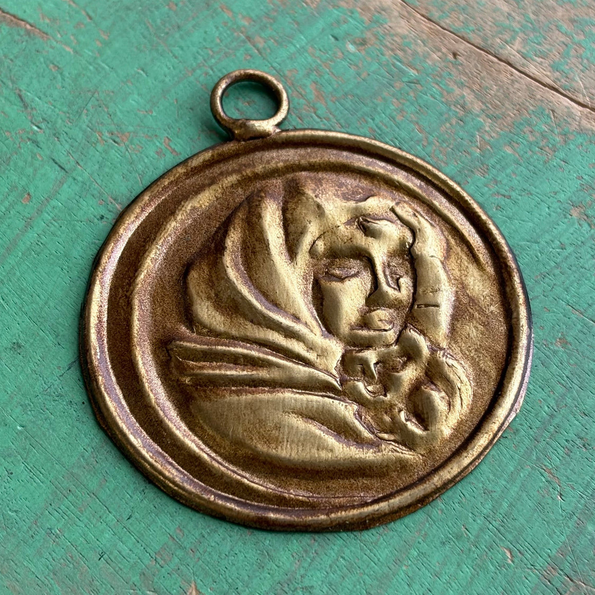 Brass Medallions with Religious Images