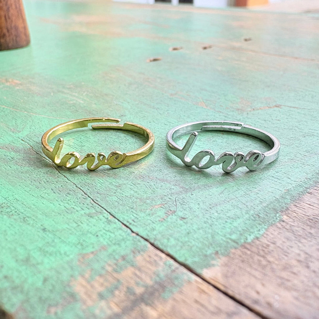 Stainless Steel Adjustable Love Rings