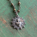 Sacred Heart Burst Hematite Necklace