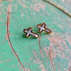 Linked Colorful Gold Crosses Sets
