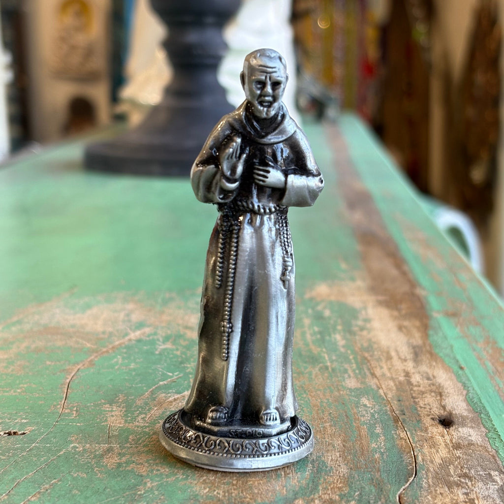 Small Silver 3 1/2" Metal Statues