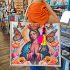 Our Lady of Guadalupe Bags with Pom Pom Tassel