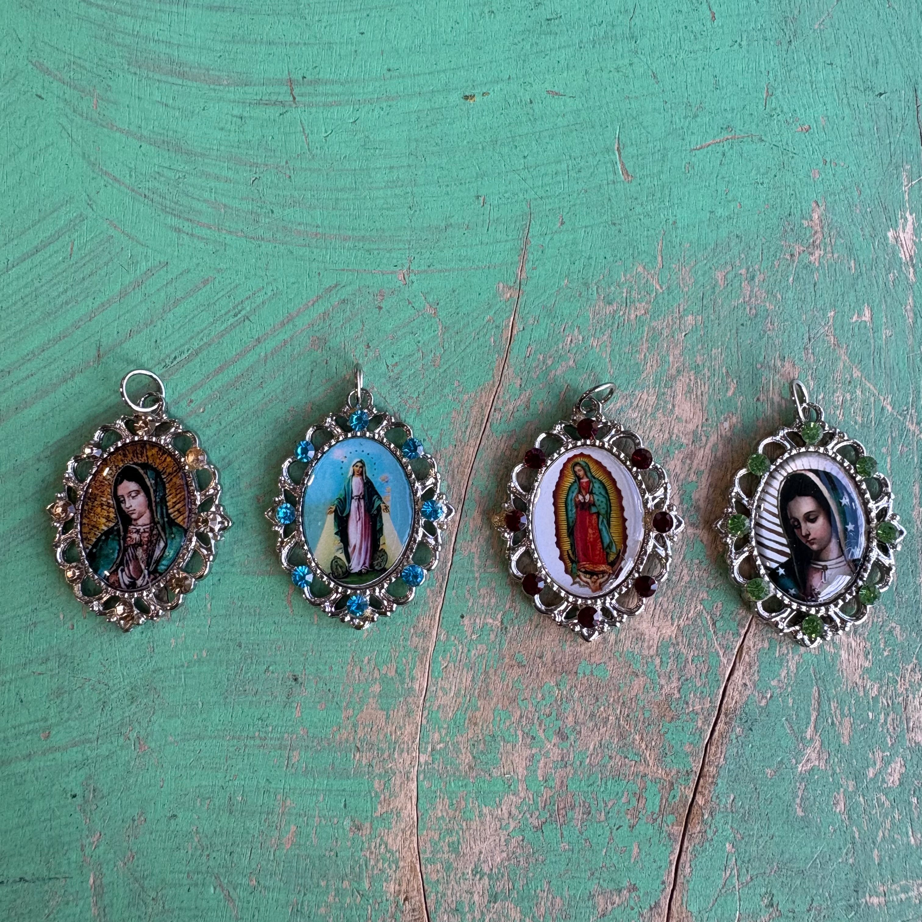 Our Lady Fancy Earrings or Pendant