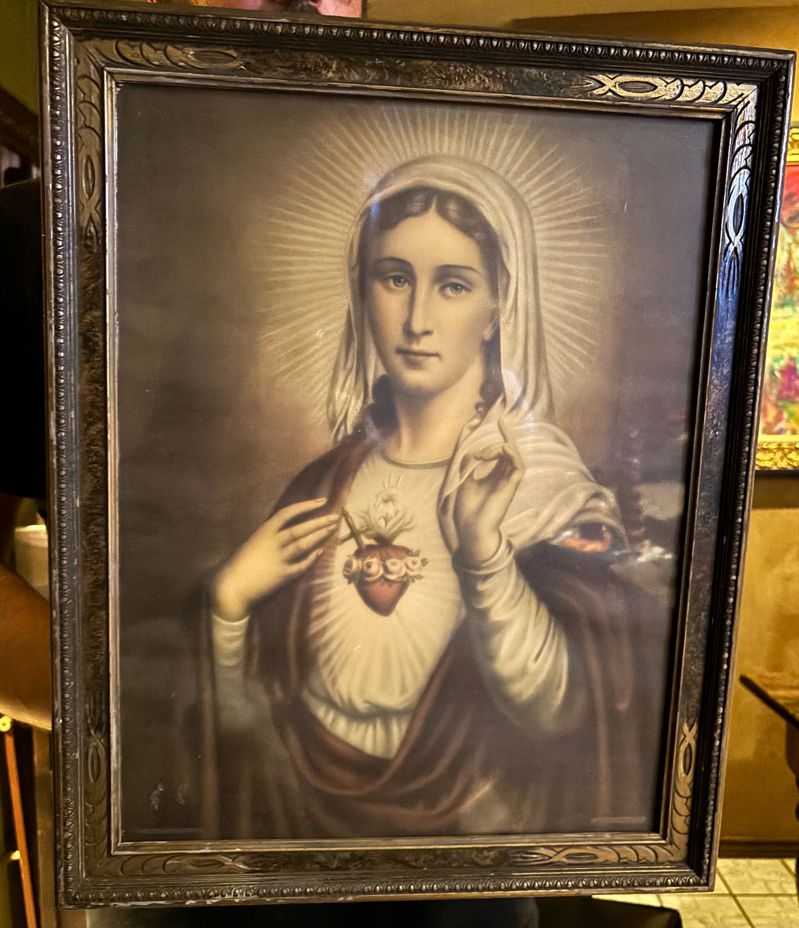 Immaculate Heart of Mary 20.5” x 16.5” Framed Picture