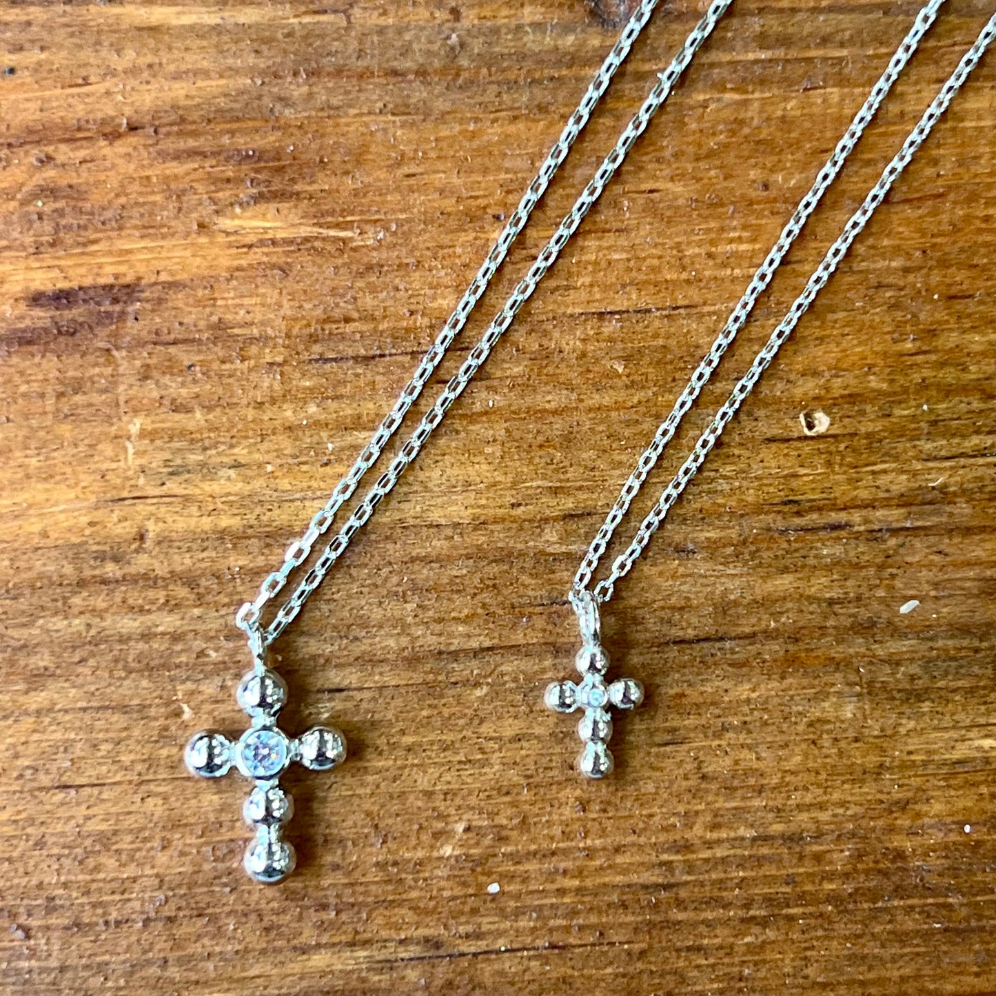 Polka Dot Cross Necklace or Earrings