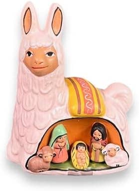 Peruvian Llama with Nativity Scene