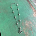 Cross My Heart Pearl Chain Necklace