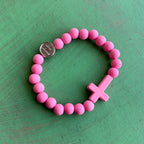 Ave Maria Silicone Rosary Bracelet - Colorful Catholic Decade Bracelet