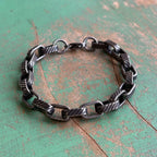 Oxidized Cable Chain Bracelet