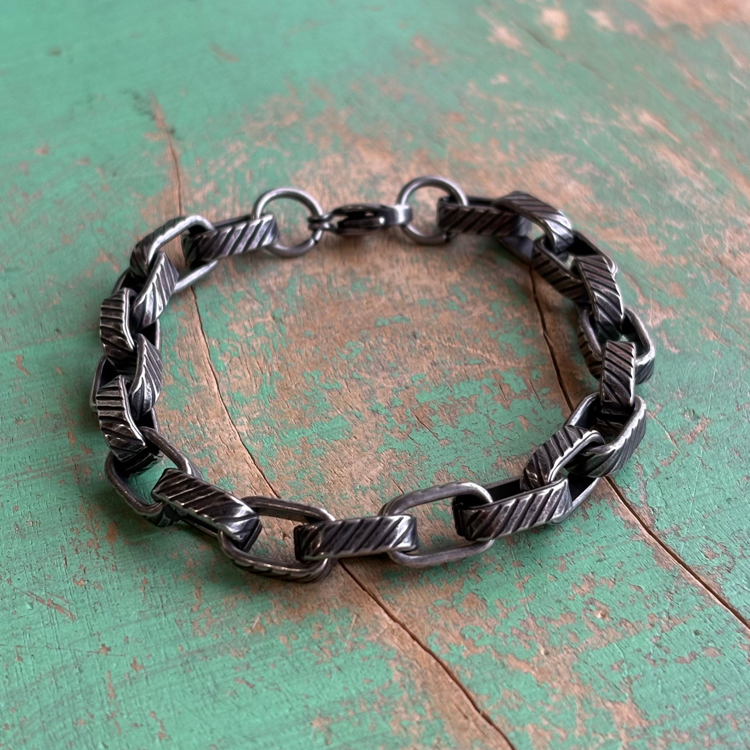 Oxidized Cable Chain Bracelet