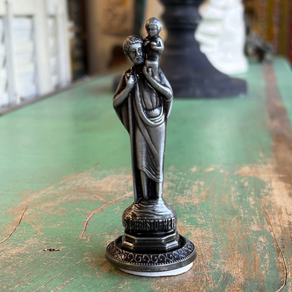 Small Silver 3 1/2" Metal Statues