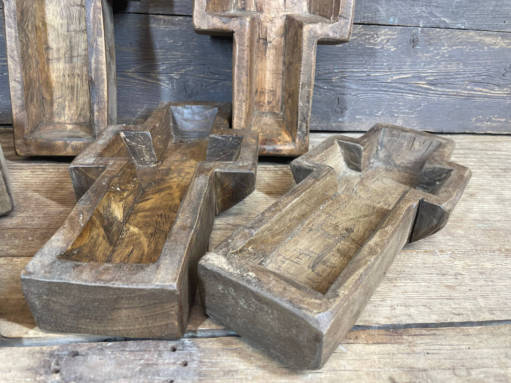 Wooden Small Imperfect Cross Bowls