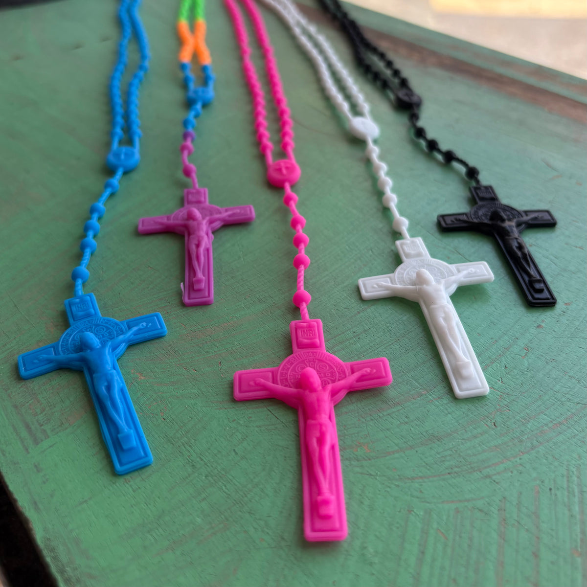 24” Colorful Silicone St. Benedict Rosary – Lightweight &amp; Durable