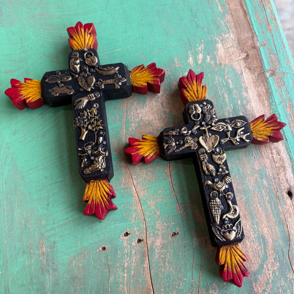 Milagros Flames Cross